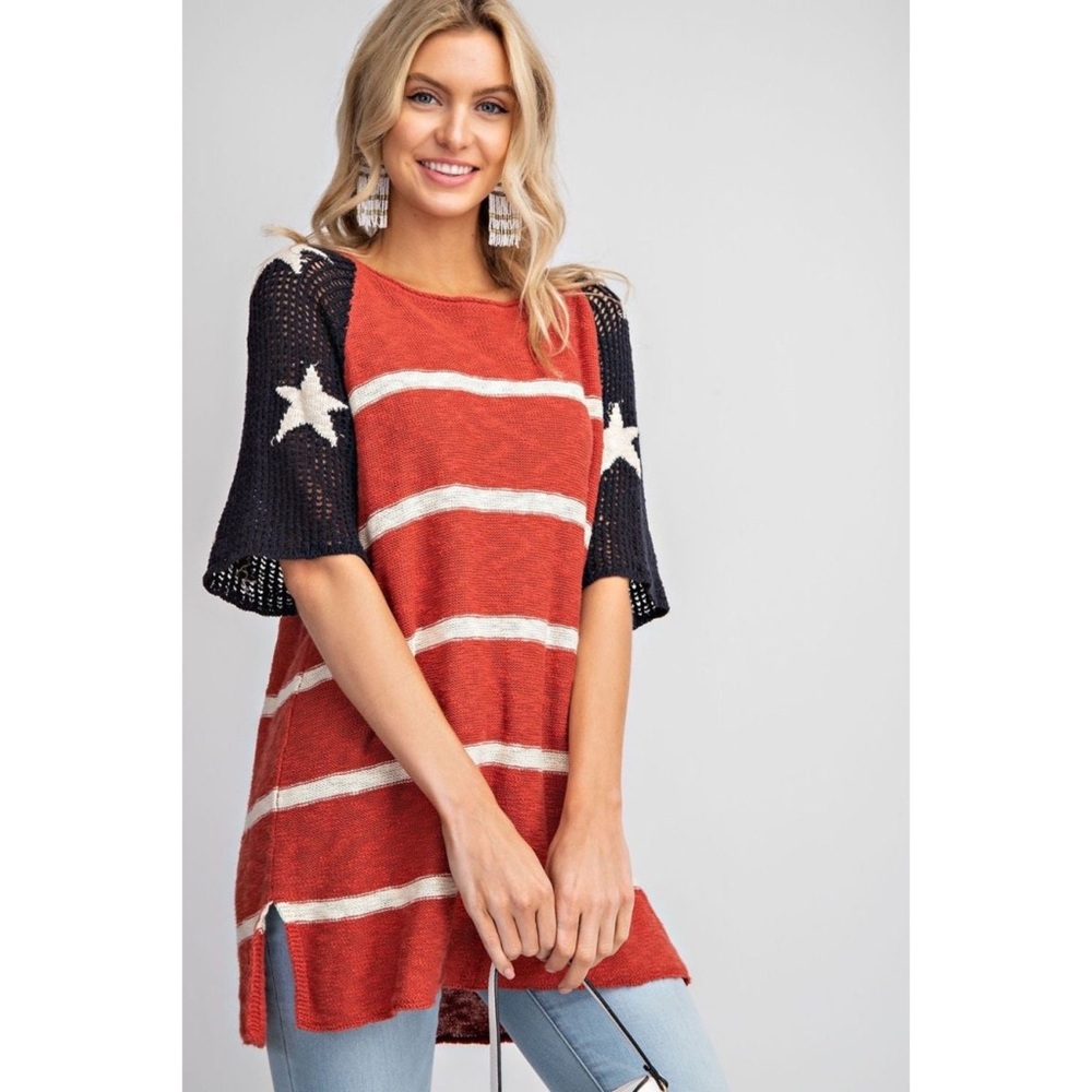 Easel Flag Knit Sweater